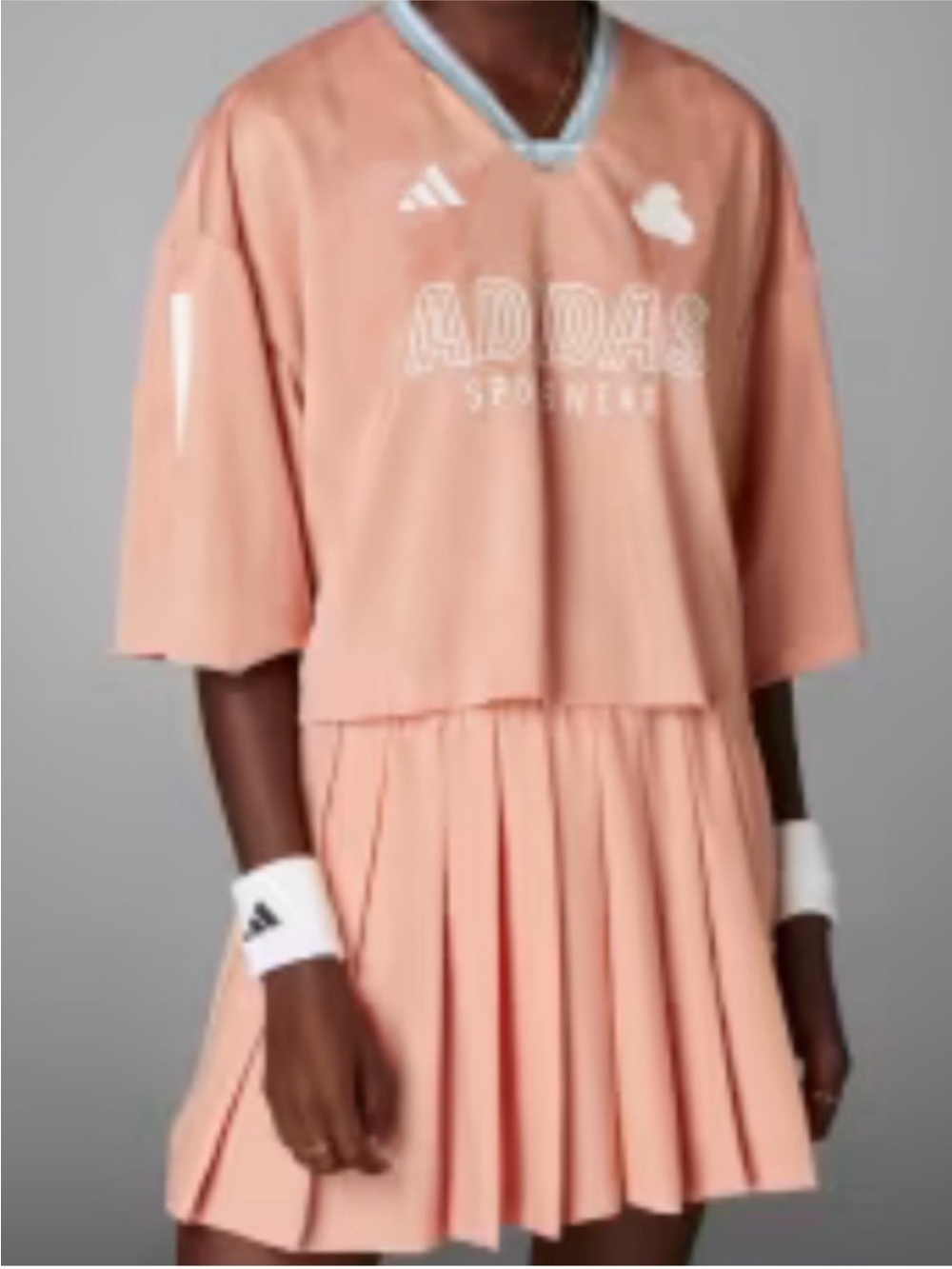 Adidas Jersey and Pleated Skirt